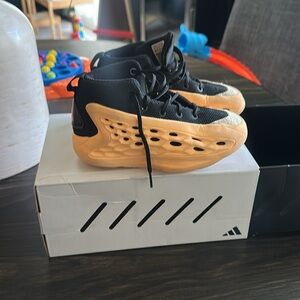Adidas Anthony Edwards Kids Black and orange Basketball Shoes